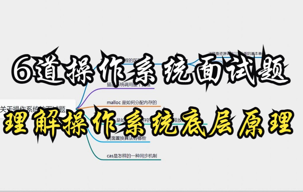 6道linux操作系统面试题,助你全面了解操作系统底层原理 |进程和线程的区别?描述系统调用整个流程?malloc是如何分配内存的?free是如何释放内存的?...