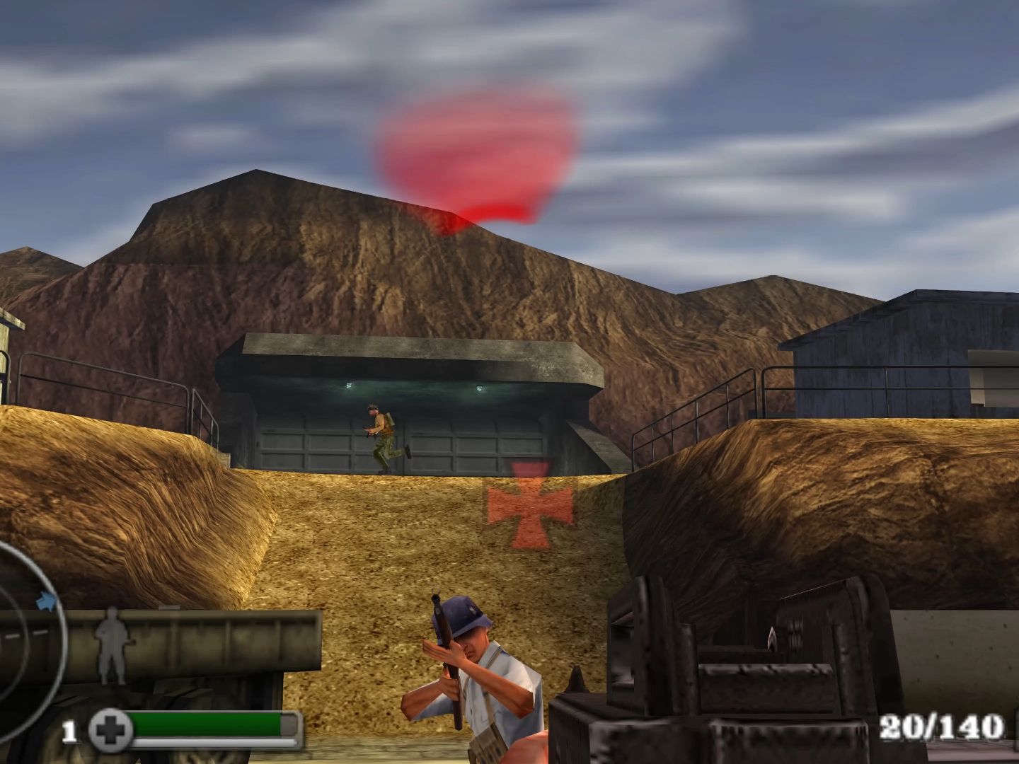 打德国系列:psp《荣誉勋章:英雄》第一关