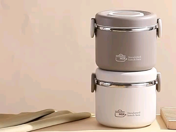 梵施家品保温饭盒双层304不锈钢大容量便携带饭桶上班族便当餐盒