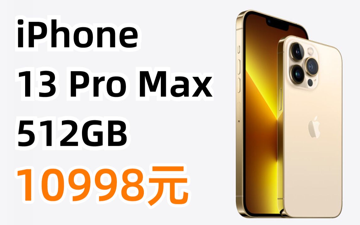 Apple 苹果 iPhone 13 Pro Max 5G智能手机 512GB 移动用户专享 10998元(2022年3月7日)哔哩哔哩bilibili