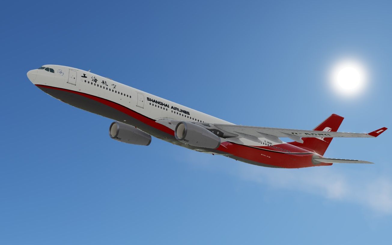 【p3d】上航a330乱流中降落常州奔牛机场