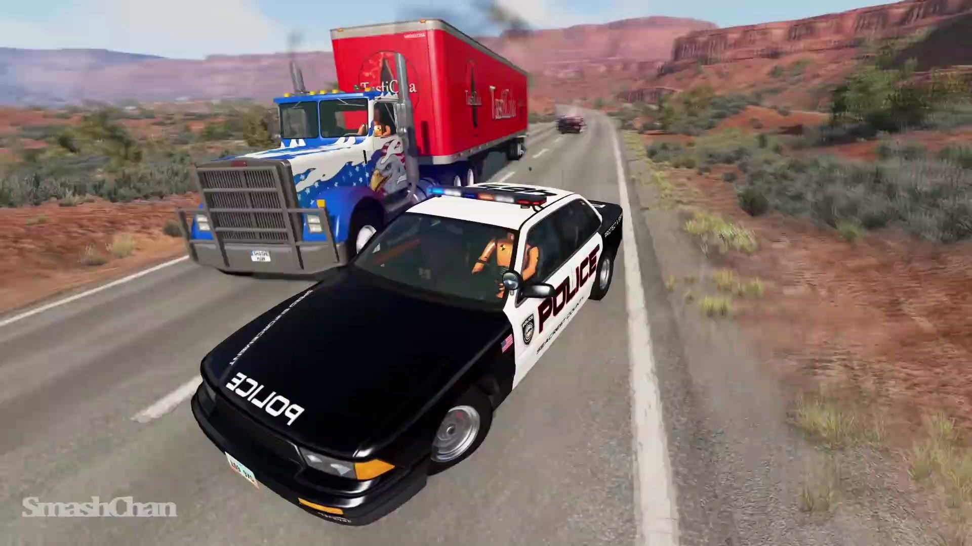 警车追逐32beamngdrivesmashchan