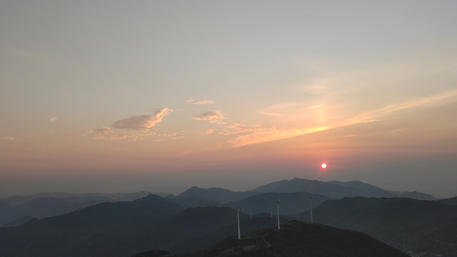 东白山日出照片图片