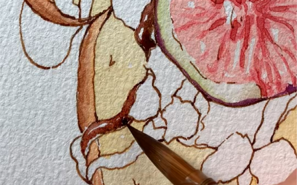 来个局部巧克力酱的画法视频