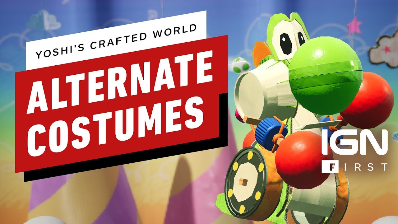 yoshis crafted world: unlockable costumes montage - ign first