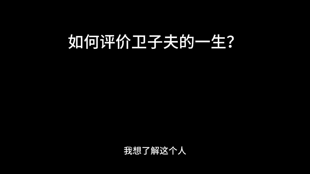 如何评价卫子夫的一生?哔哩哔哩bilibili