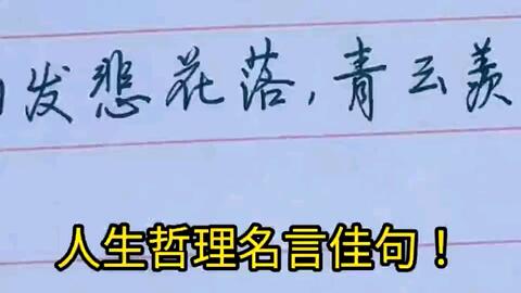 硬笔书法书写 人生哲理名言佳句 这首诗你读过吗 哔哩哔哩 硬笔书法书写 人生哲理名言佳句 这首诗你读过吗 哔哩哔哩