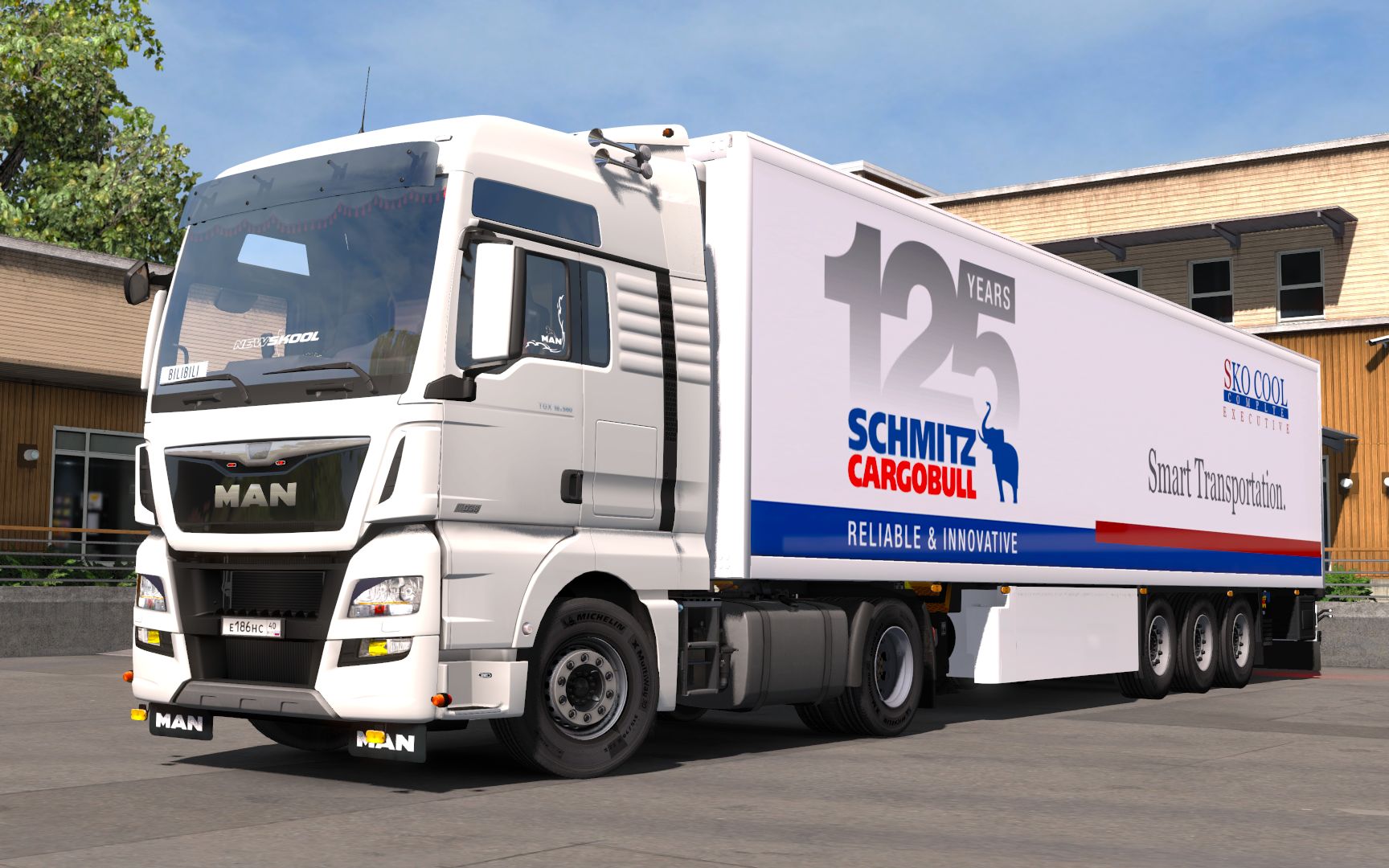 【欧洲卡车模拟2】#560匹马力德国曼 euro6运送三文鱼片#尤赫诺夫