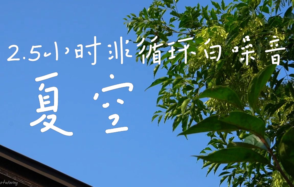 [图]【夏空-2.5小时实景非循环】晴空 夏天 夏日 虫鸣 白噪音 环境音 自然音