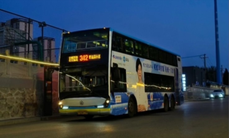 北京公交342路(古城西桥公交场站→翠福园小区)pov前方展望
