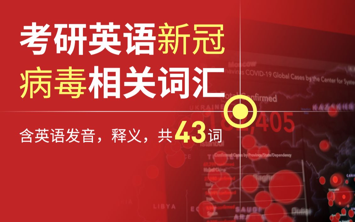 考研英语新冠病毒相关词汇 | (含英语发音、中文释义、共43词)哔哩哔哩bilibili