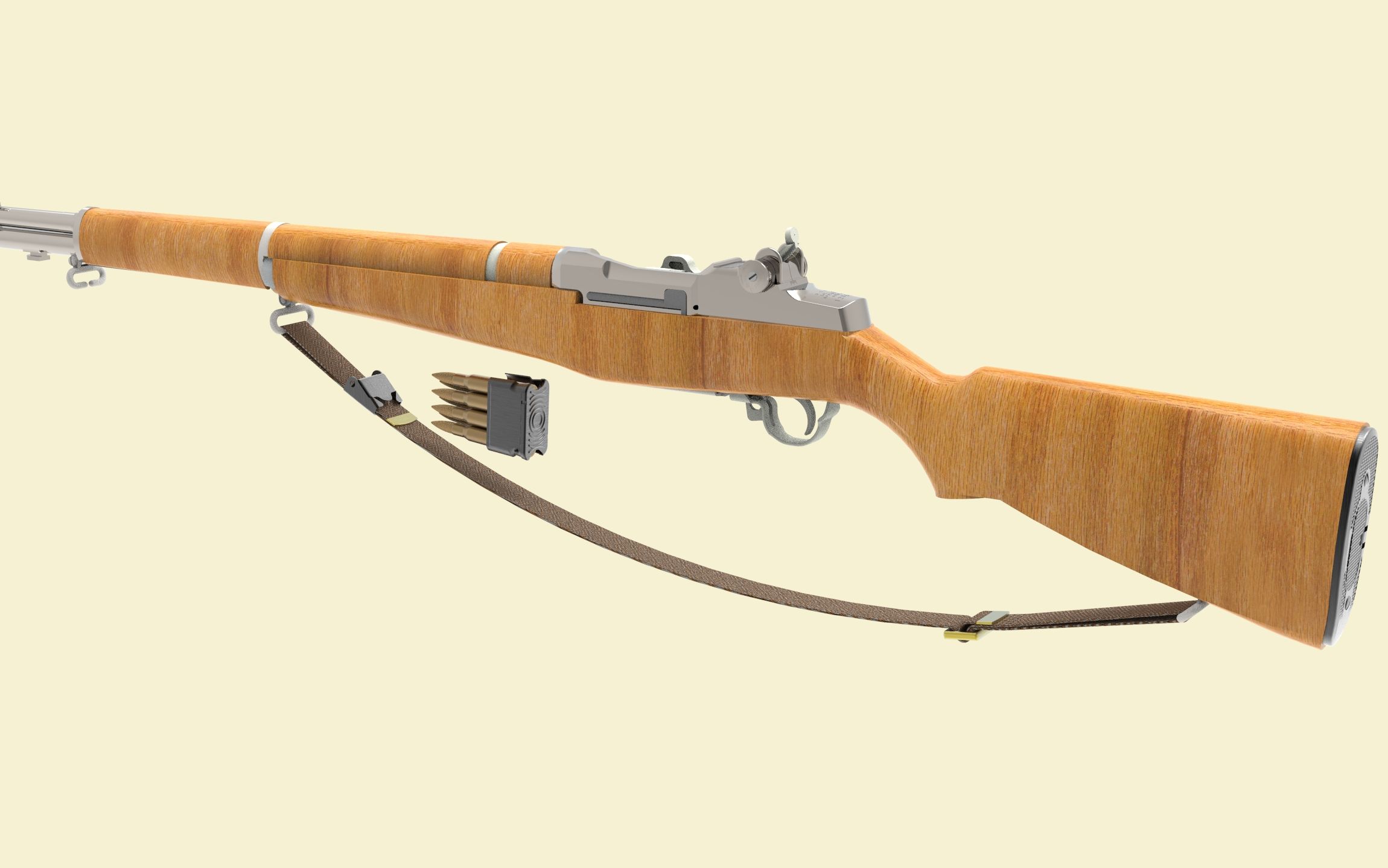 m1加兰德ww2步枪仿真动画