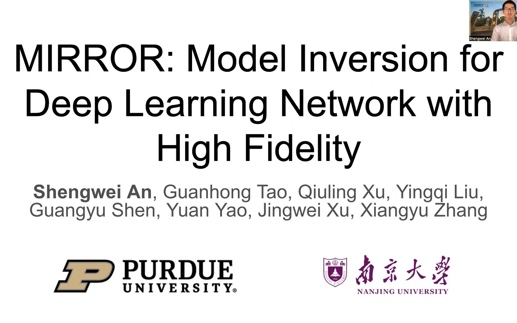 [图]【NDSS22】 MIRROR_ Model Inversion for Deep LearningNetwork with High Fidelity