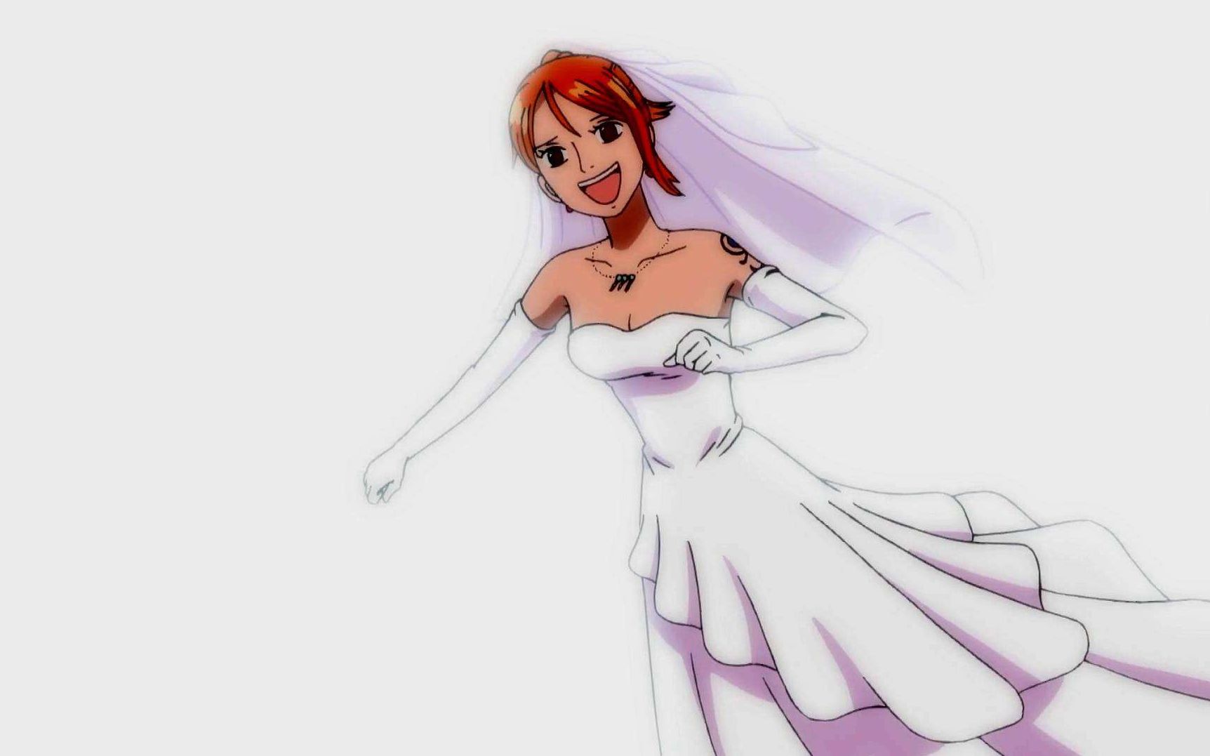 海贼王手办开箱:景品婚纱娜美