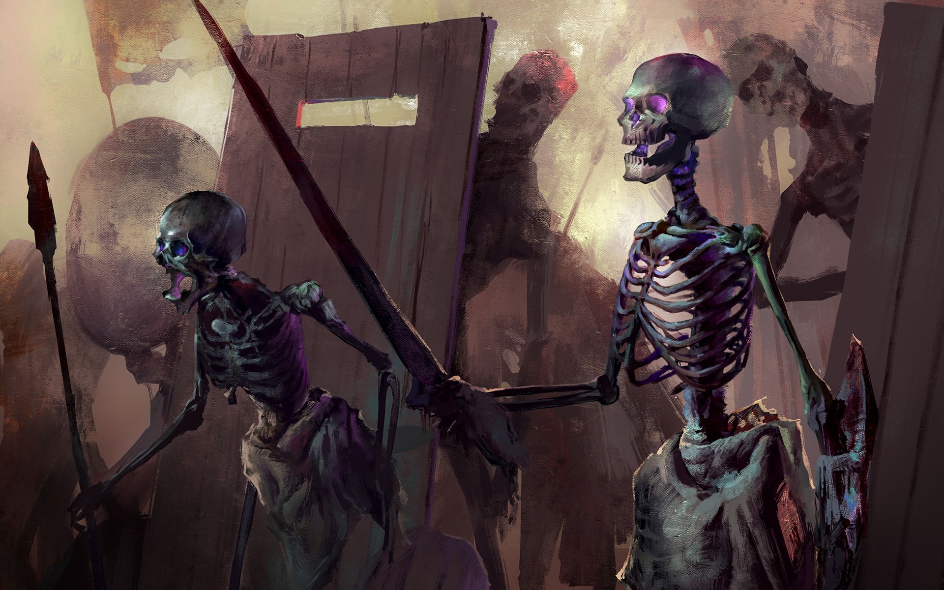 【ps绘画过程】场景速涂练习 亡灵大军来袭