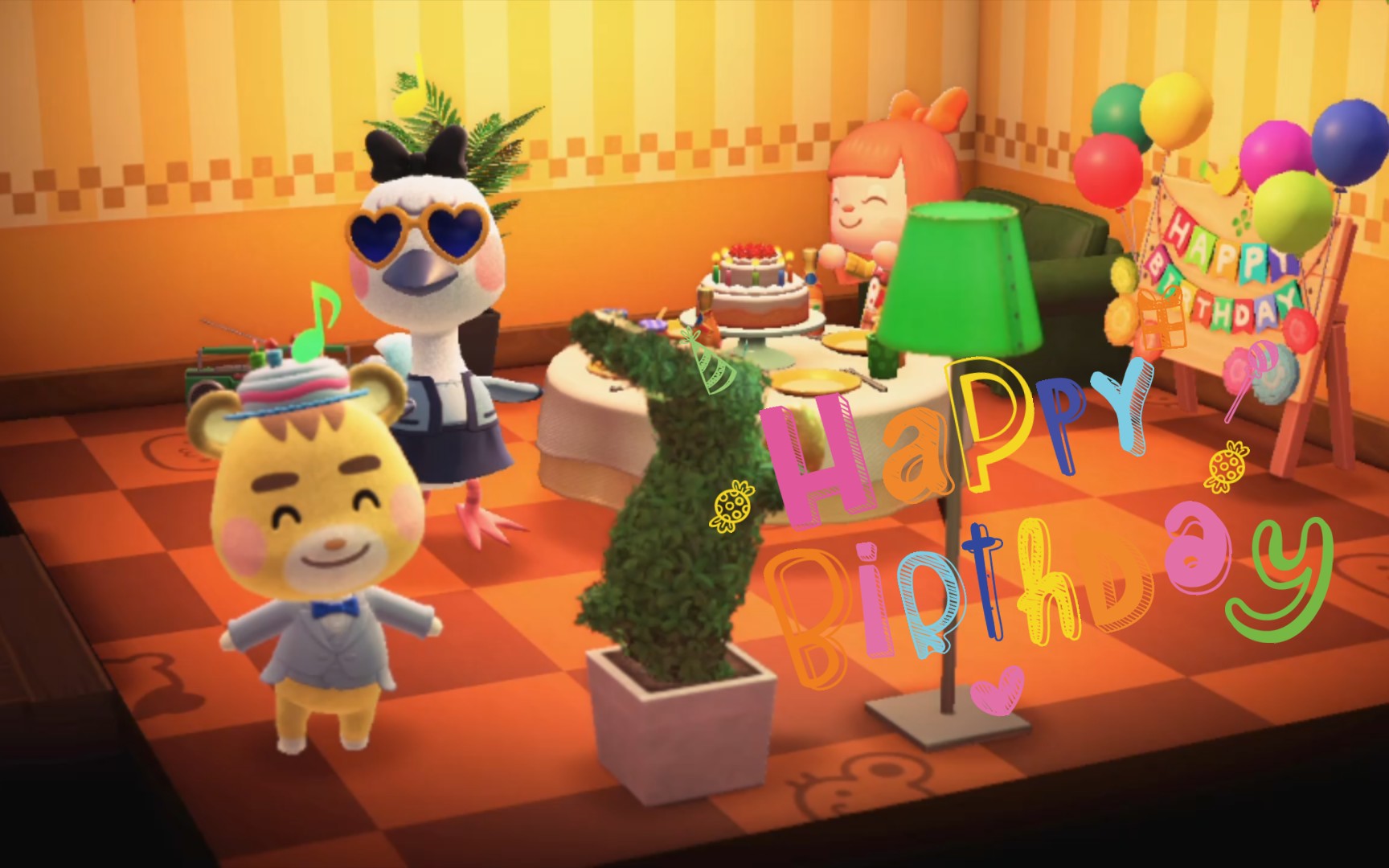 动森小动物日常之玛丁生日快乐