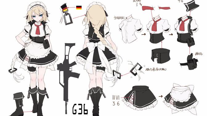 [少前虽萌]一位拥有最棒的画师的人形！最全面的G36介绍与梗与历史简评 第30期