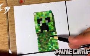 Download Video: 【我的世界】画出Minecraft里12种不同的怪物群系（包括女巫，苦力怕，蜘蛛等等）