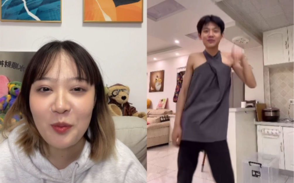 12.7大瑶同学pk书哔汗汗 汗汗 交叉背心跳眉飞色舞