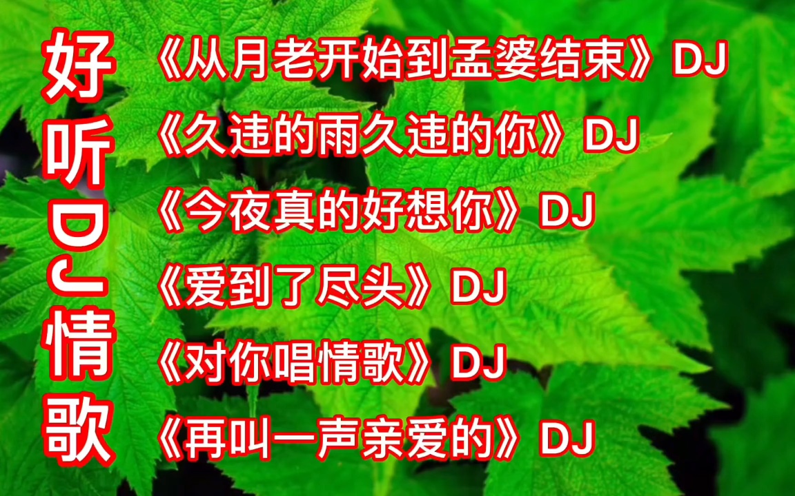好听dj情歌《从月老开始到孟婆结束》《久违的雨久违的你》_哔哩哔哩