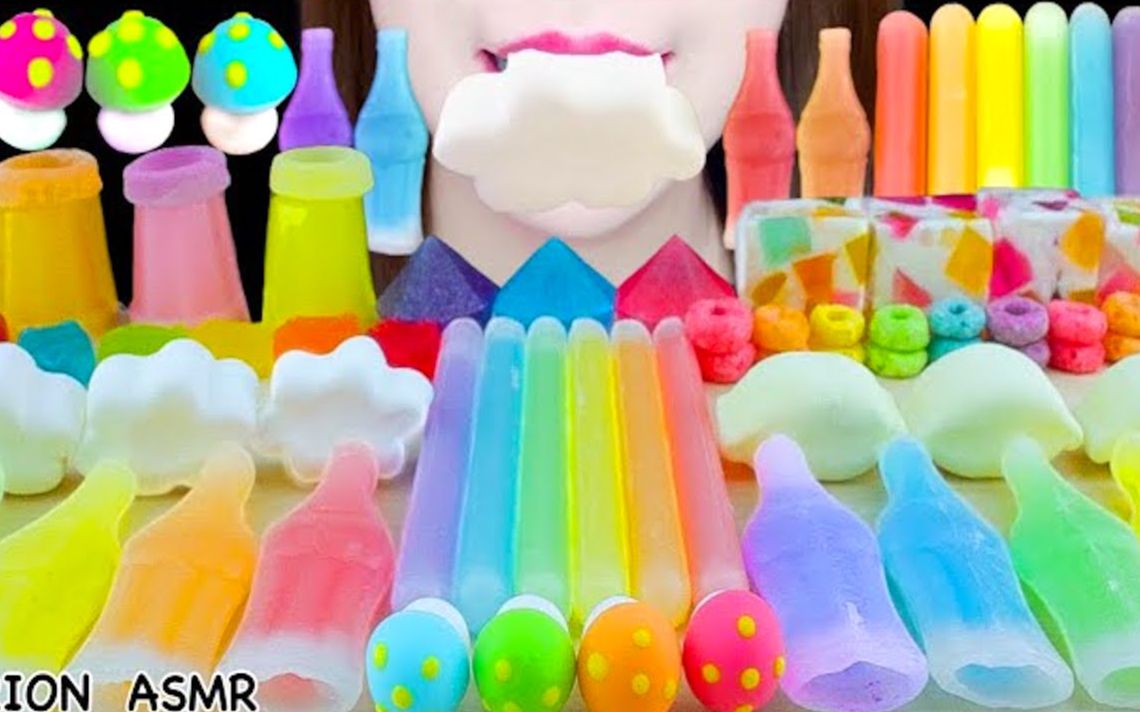 rion蜜桃汽水冷冻蜡瓶糖云朵棉花糖钻石琥珀糖翻糖蘑菇脆皮软糖圈冷冻