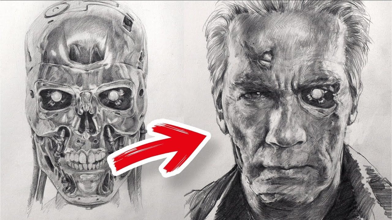 看我从内到外画终结者