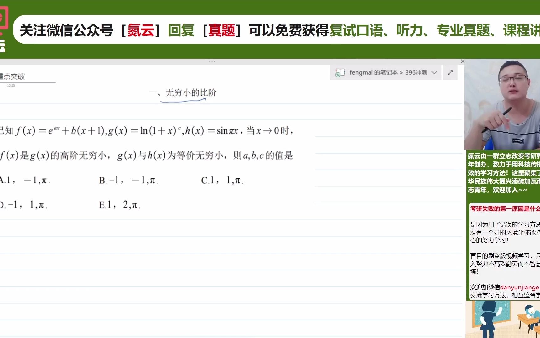 经济类联考(396)高数重点突破哔哩哔哩bilibili