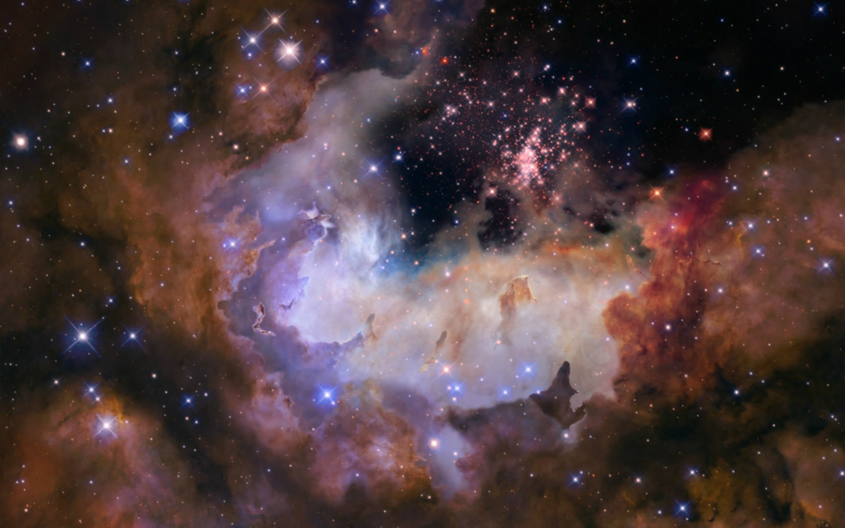 【nasa】奇幻的泡泡星云·面纱星云·船底座维斯特卢2