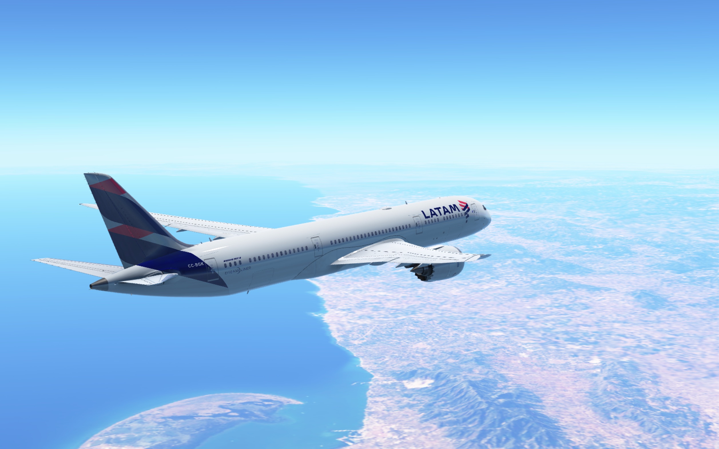 infinite flight 智利拉塔姆航空公司班机b787-9 马德里国际机场32l