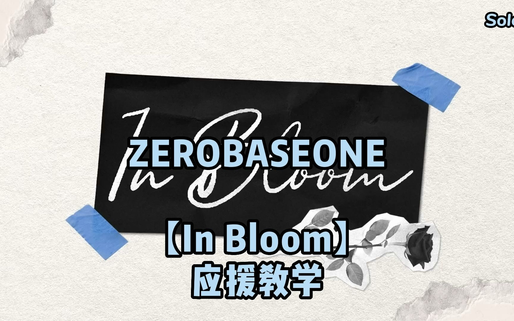 【Sole.】【ZB1中字】ZEROBASEONE  《In Bloom》 应援教学哔哩哔哩bilibili