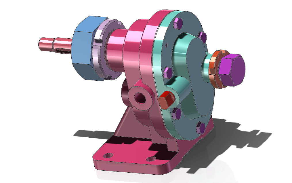 solidworks装配体实例建模——齿轮油泵