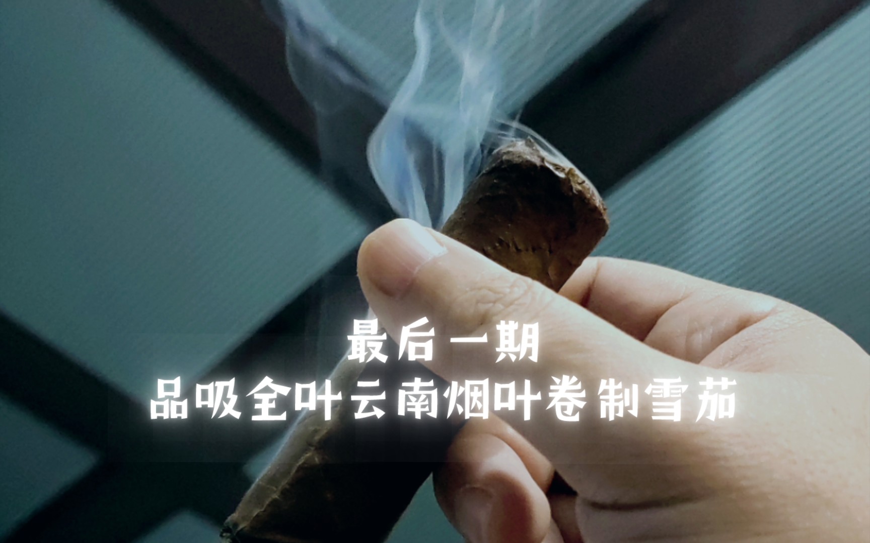 最后一期,品吸全叶云南烟叶卷制雪茄哔哩哔哩bilibili