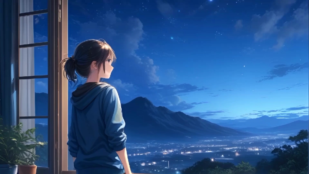 【动漫滤镜下的窗外】