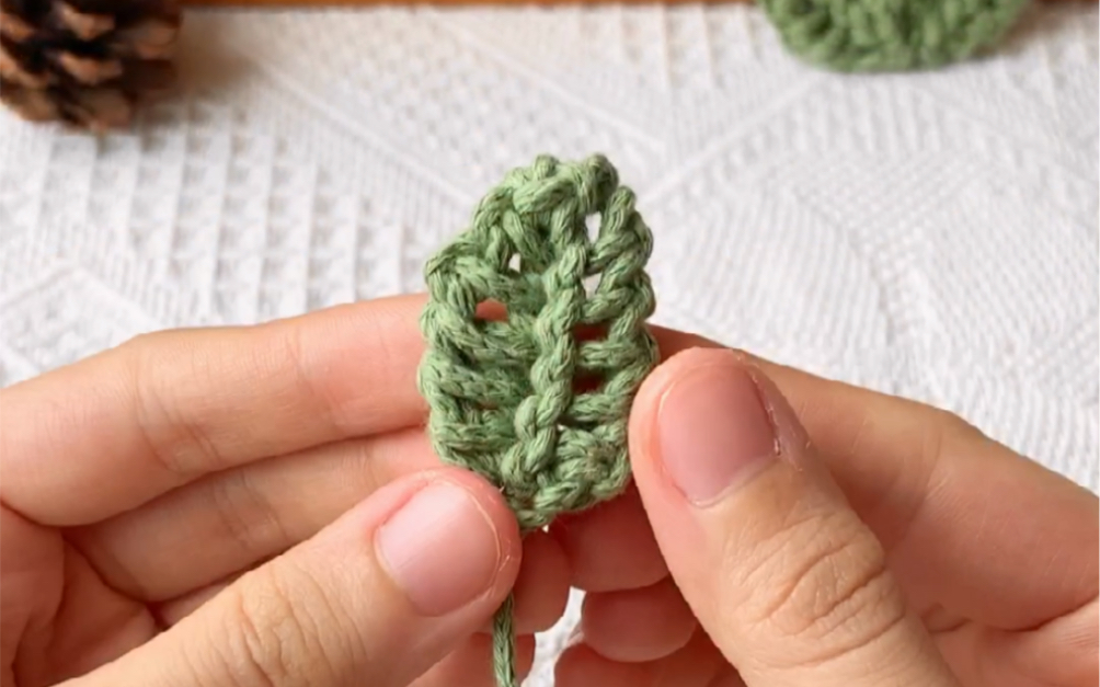 镂空叶子|阿富汗针法钩织的镂空小叶子_哔哩哔哩_bilibili