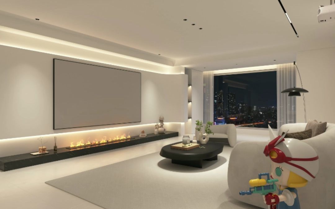 等我们有了家,客厅也做这样的灯光好不好!