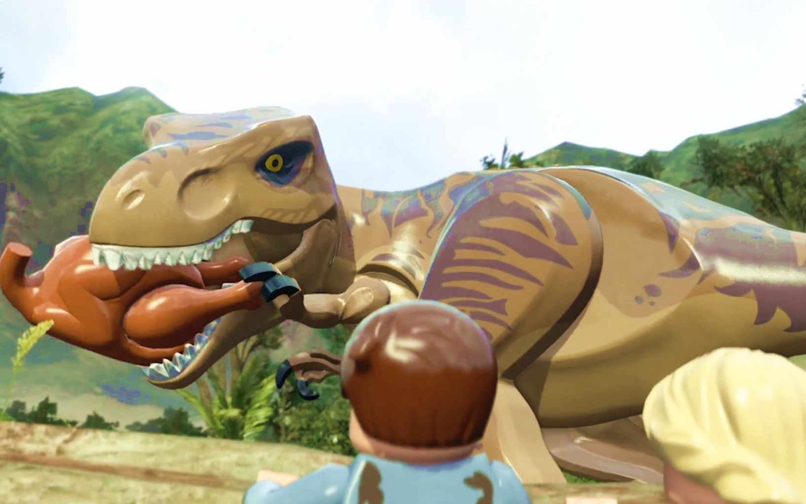 乐高侏罗纪世界之逃走的帝王暴龙霸王龙也要吃鸡