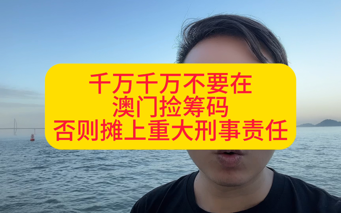 千万千万不要在澳门捡筹码,否则很有可能会违反刑法哔哩哔哩bilibili