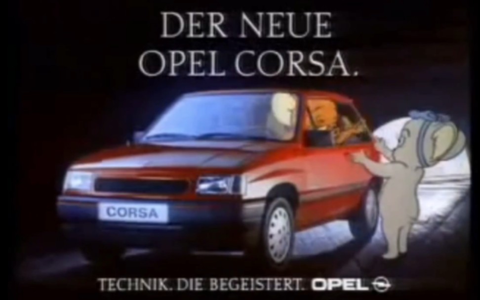 复古汽车广告欣赏 1987 Tom Jerry主演 欧宝 OPEL corsa哔哩哔哩bilibili