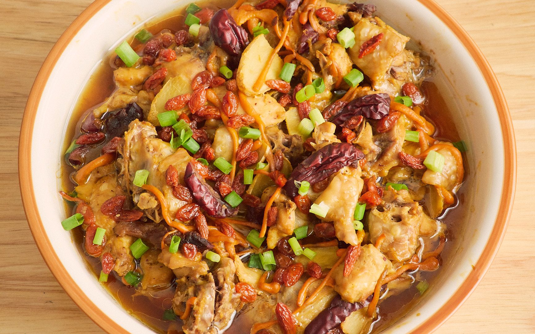 外婆教的简易家常菜虫草花蒸鸡,健康营养!