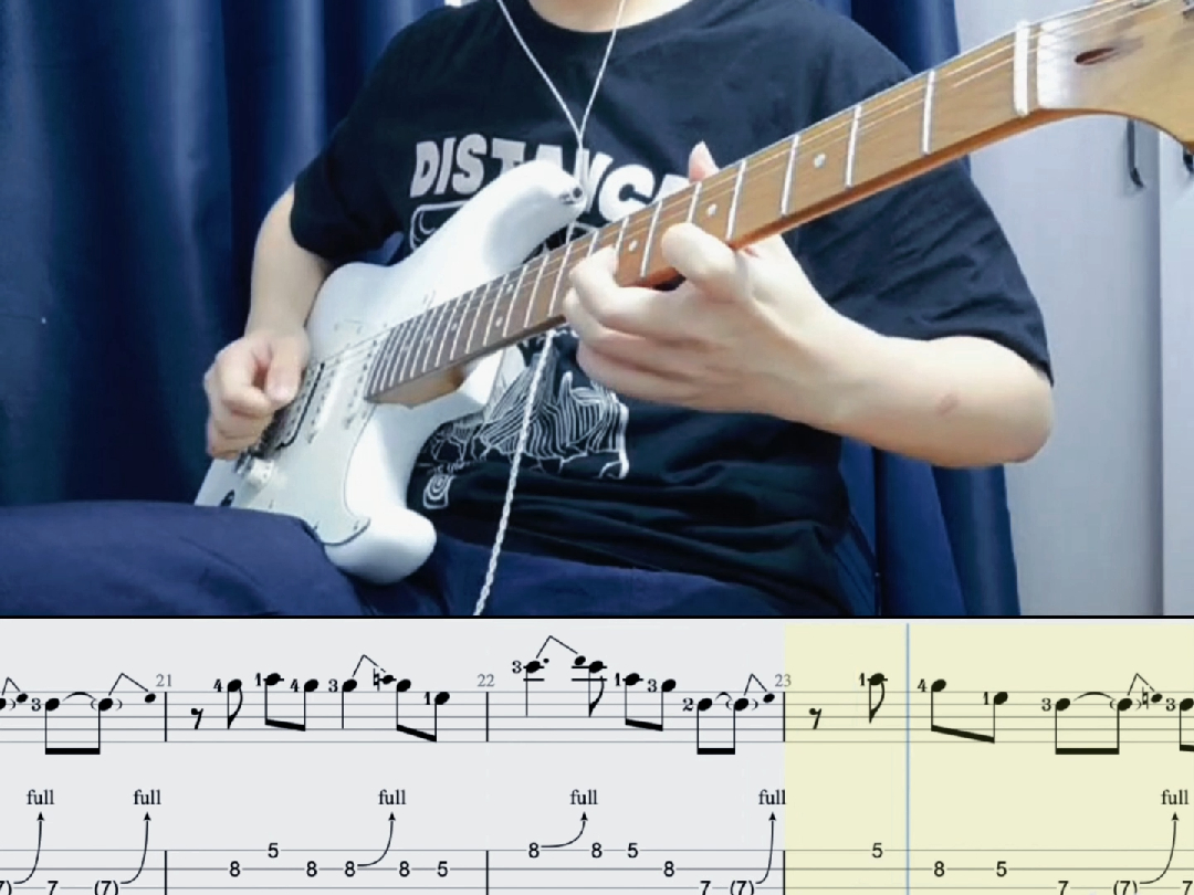 【电吉他练习记录】练了3个月了,记录一下,继续努力,小林克己全音推弦