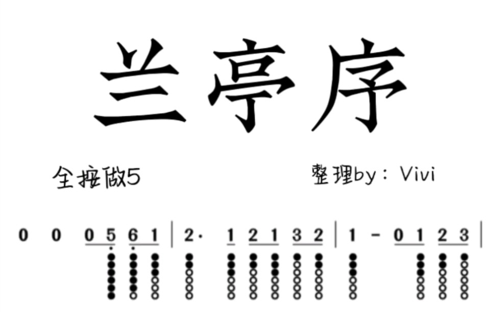 [图]【爱尔兰哨笛】兰亭序跟练＋简谱详细讲解