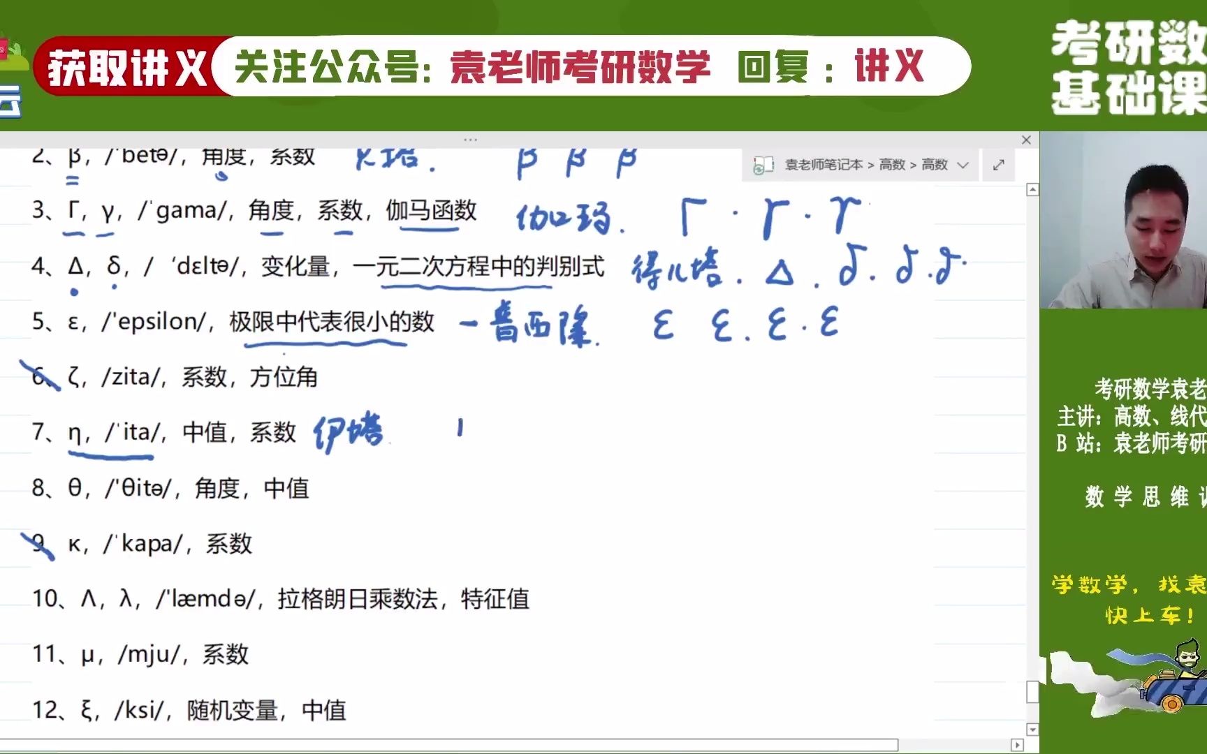 [图]考研数学中常用数学符号的书写与正确读法