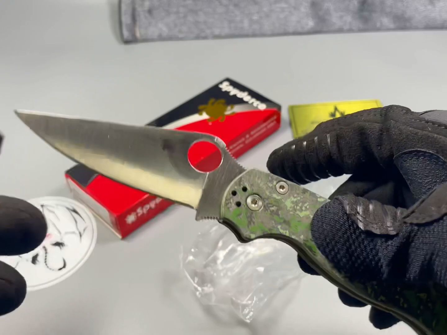 spyderco 准军事 2 丛林迷彩fat 碳缎 m4 smkw刀!屠龙价240.62 欧元