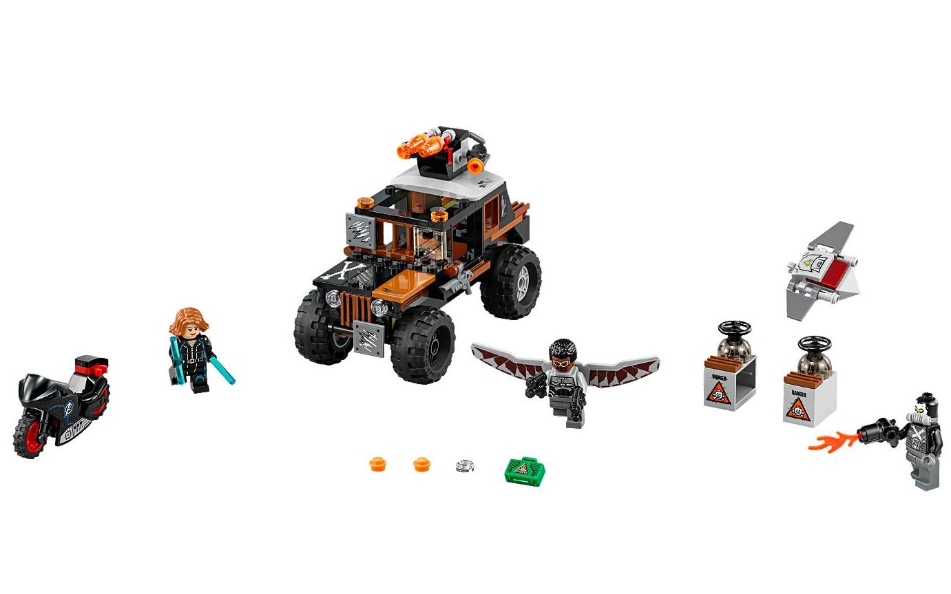 乐高 lego 76050 超级英雄 美队黑寡妇十字骨拦截战 2016速拼评测