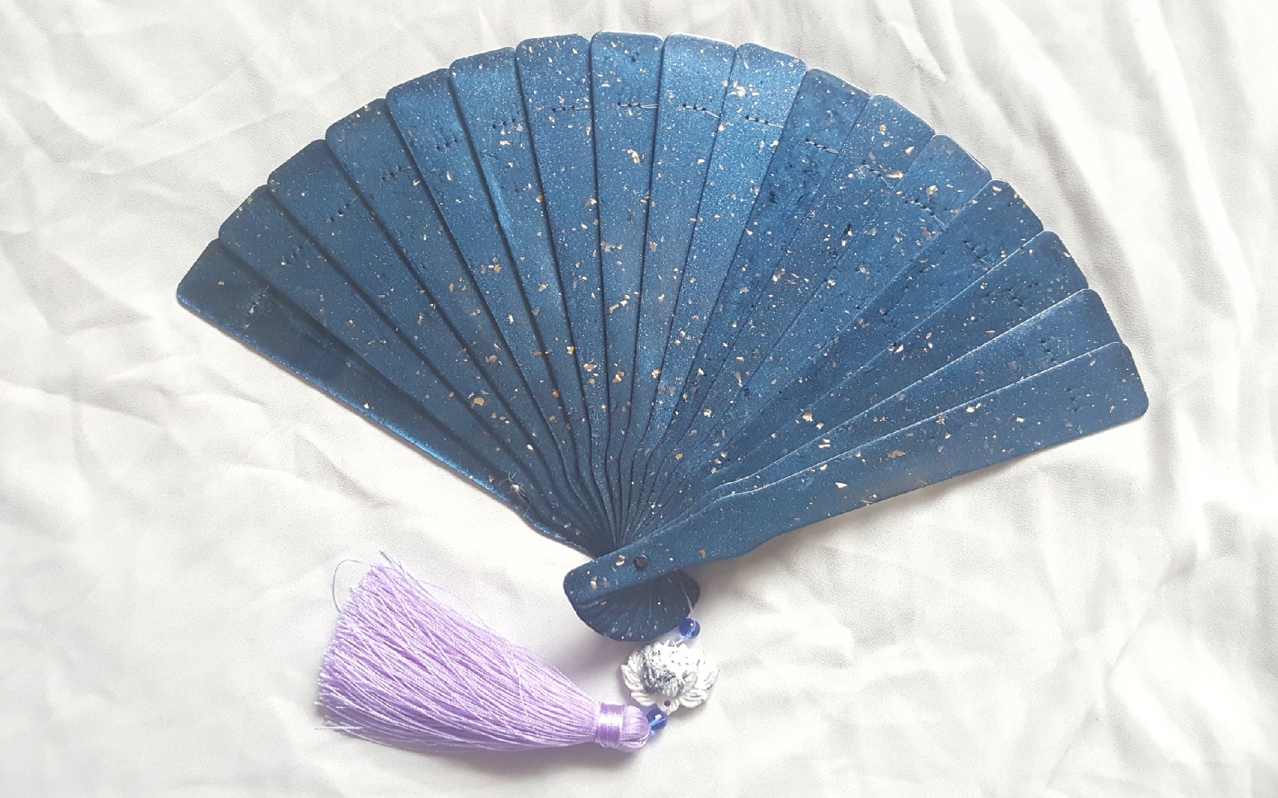 【手工扇子】【滴胶】我把星空镶到我的扇子里啦～_哔哩哔哩_bilibili