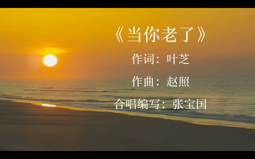 当你老了|#合唱编写#张宝国#brian zhang#pianist#composer#钢琴#钢琴