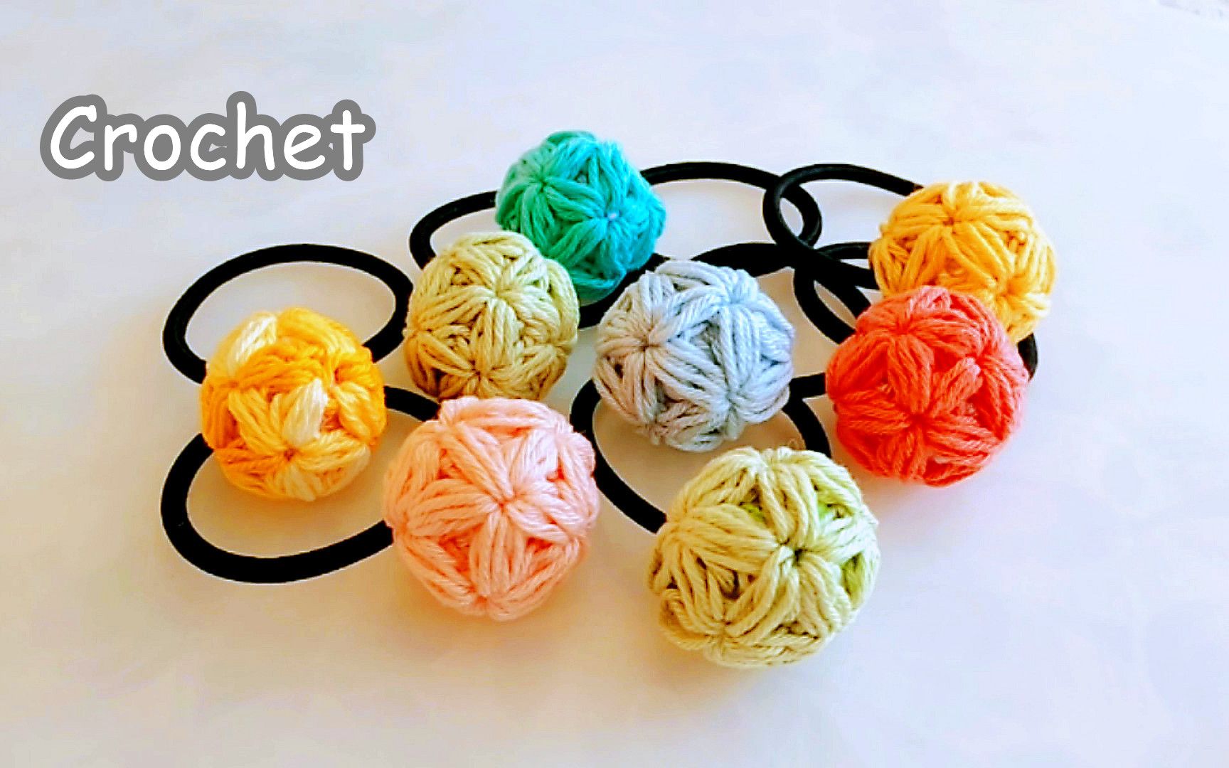 钩针编织:小绣球发圈