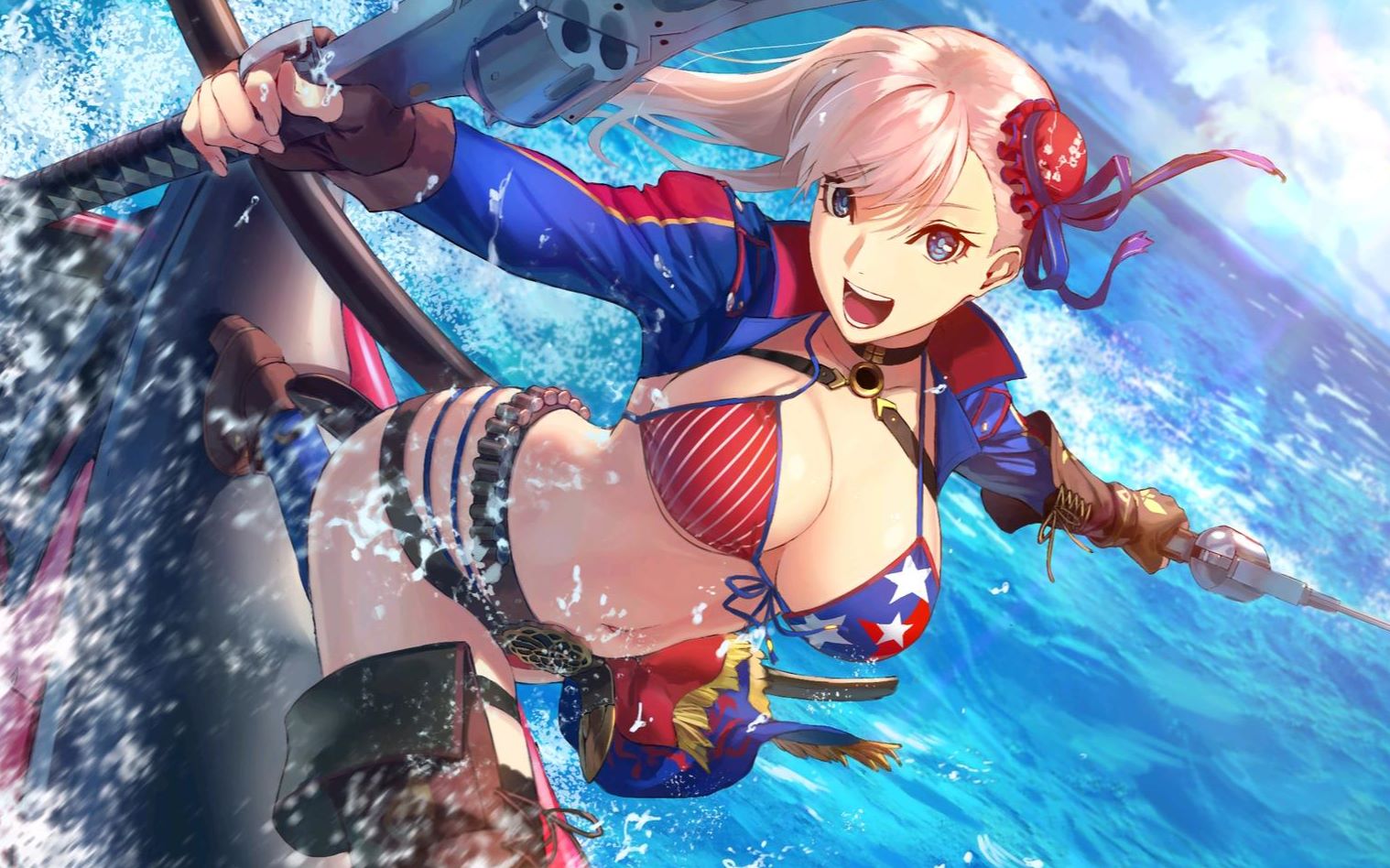 【fgo/日服】3宝泳装武藏亲单挑泳装复刻高难_哔哩哔哩_bilibili