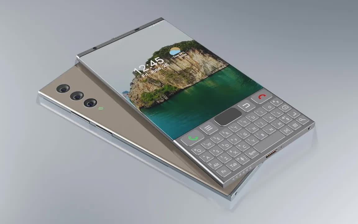 黑莓 venice 5g(2022)概念机:铝合金机身,实体全键盘,6400 万像素三摄