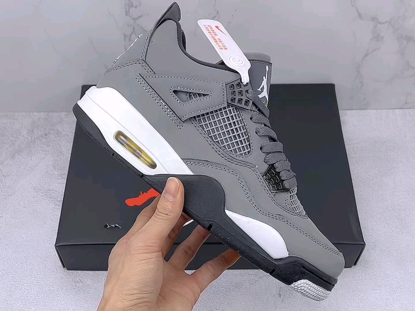 实拍视频性价比 aj4 酷灰 灰老鼠 乔4 air jordan 4 retro 性价比原 